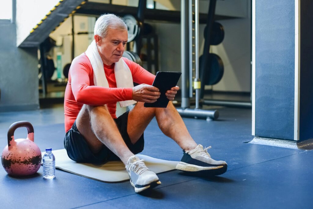 A man planning on how to recover after an intense workout